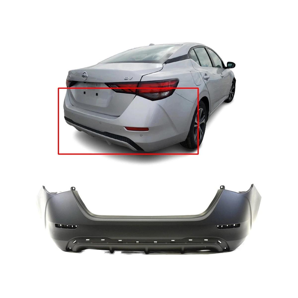 Nissan Sentra 2018-2019-2020-2021-2022 Rear Bumper