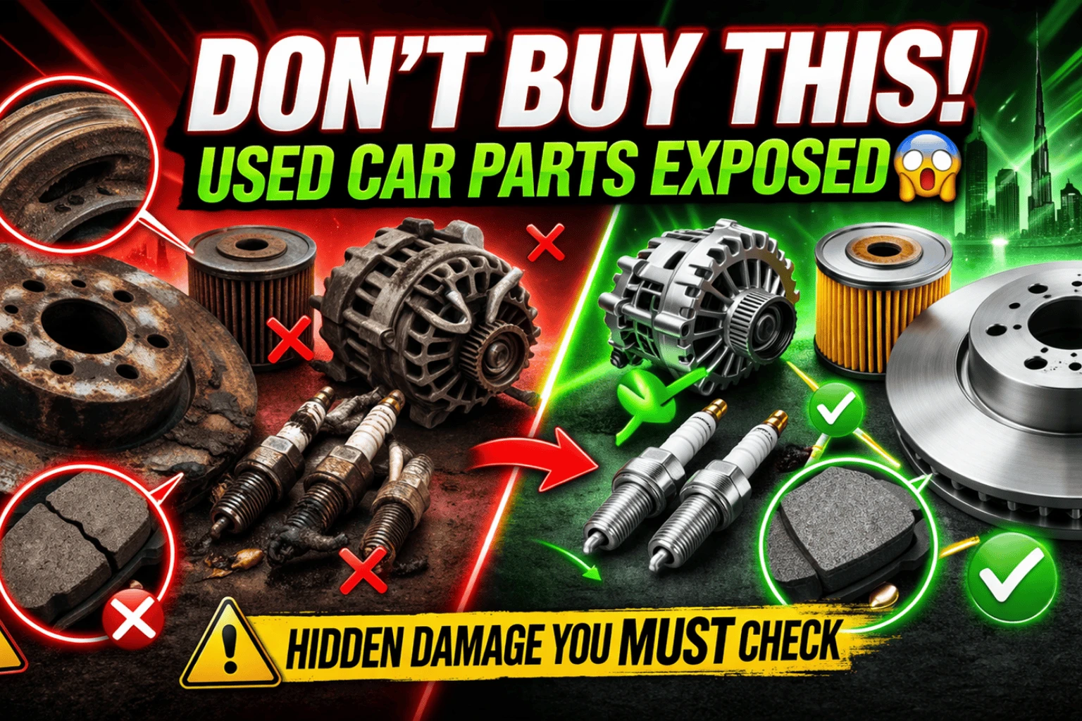 used car parts quality inspection checklist