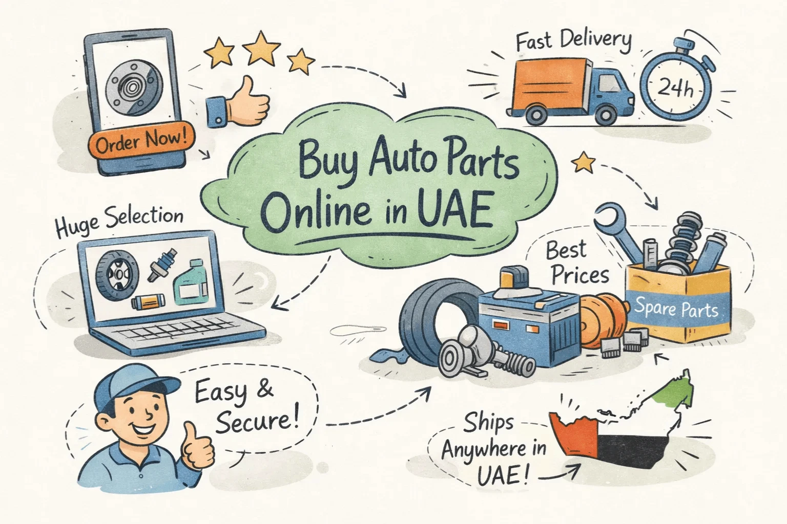 best places to buy auto spare parts online in UAE