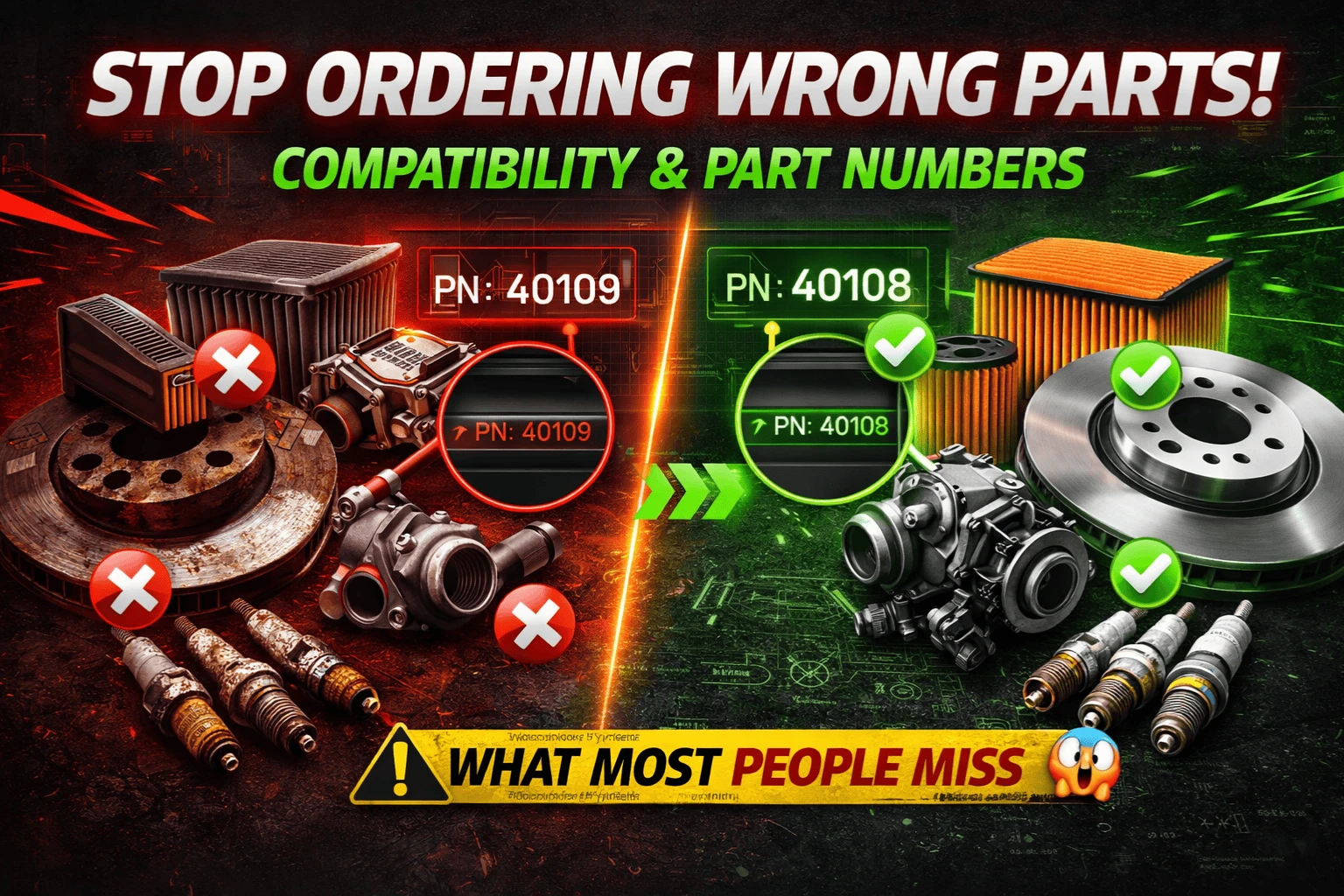 car part number lookup example OEM vs aftermarket