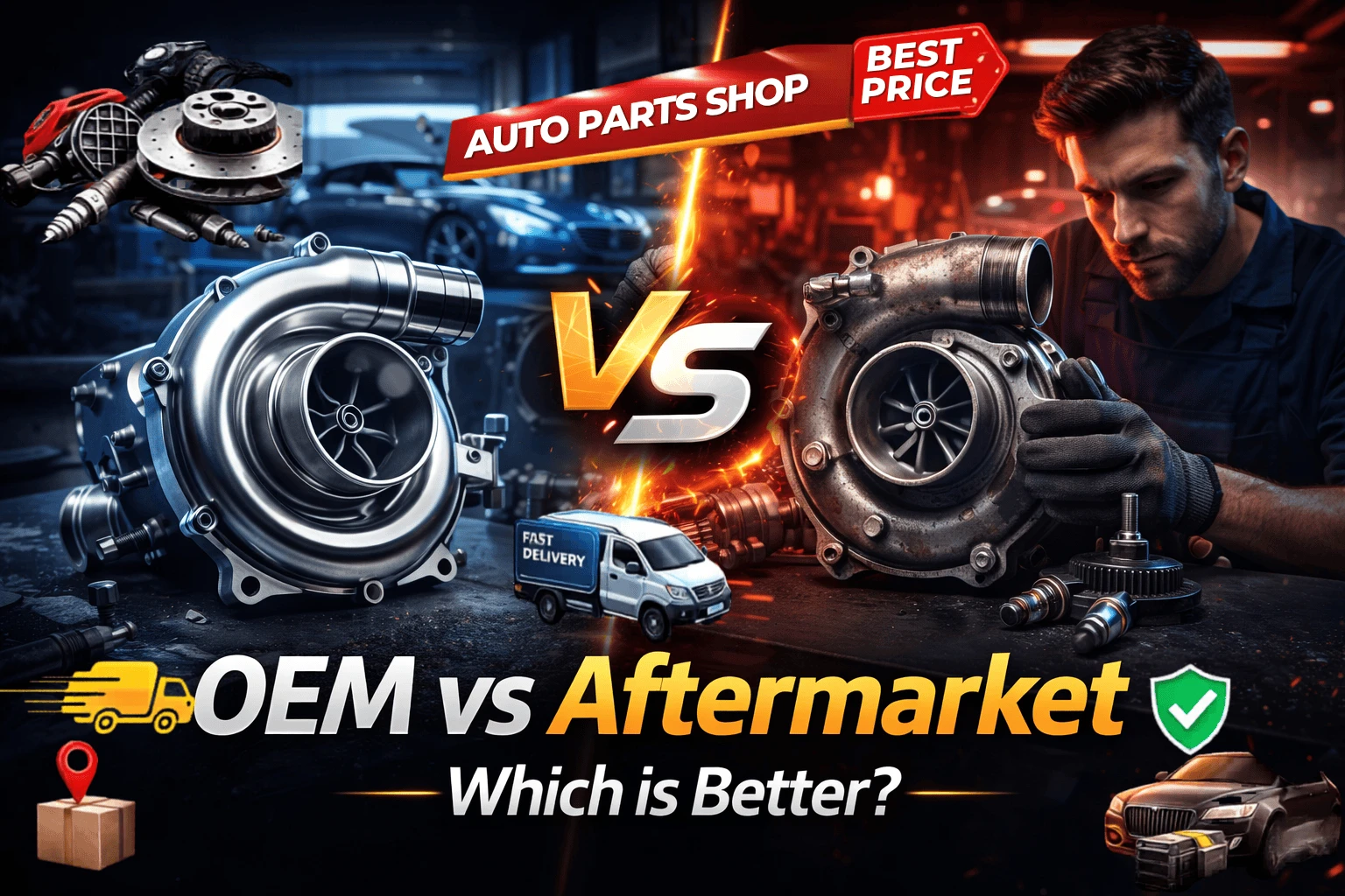 Comparison of OEM and aftermarket car parts for vehicles
